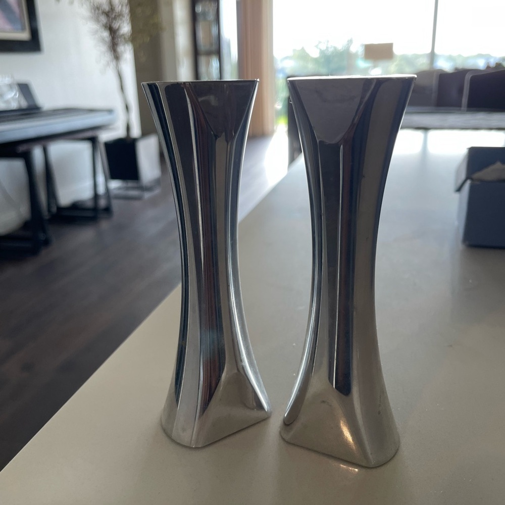 Elegant Silver Candle Holders